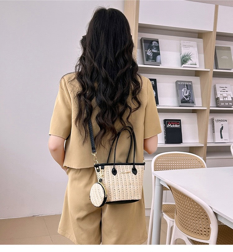 The Riviera Straw Mini Tote