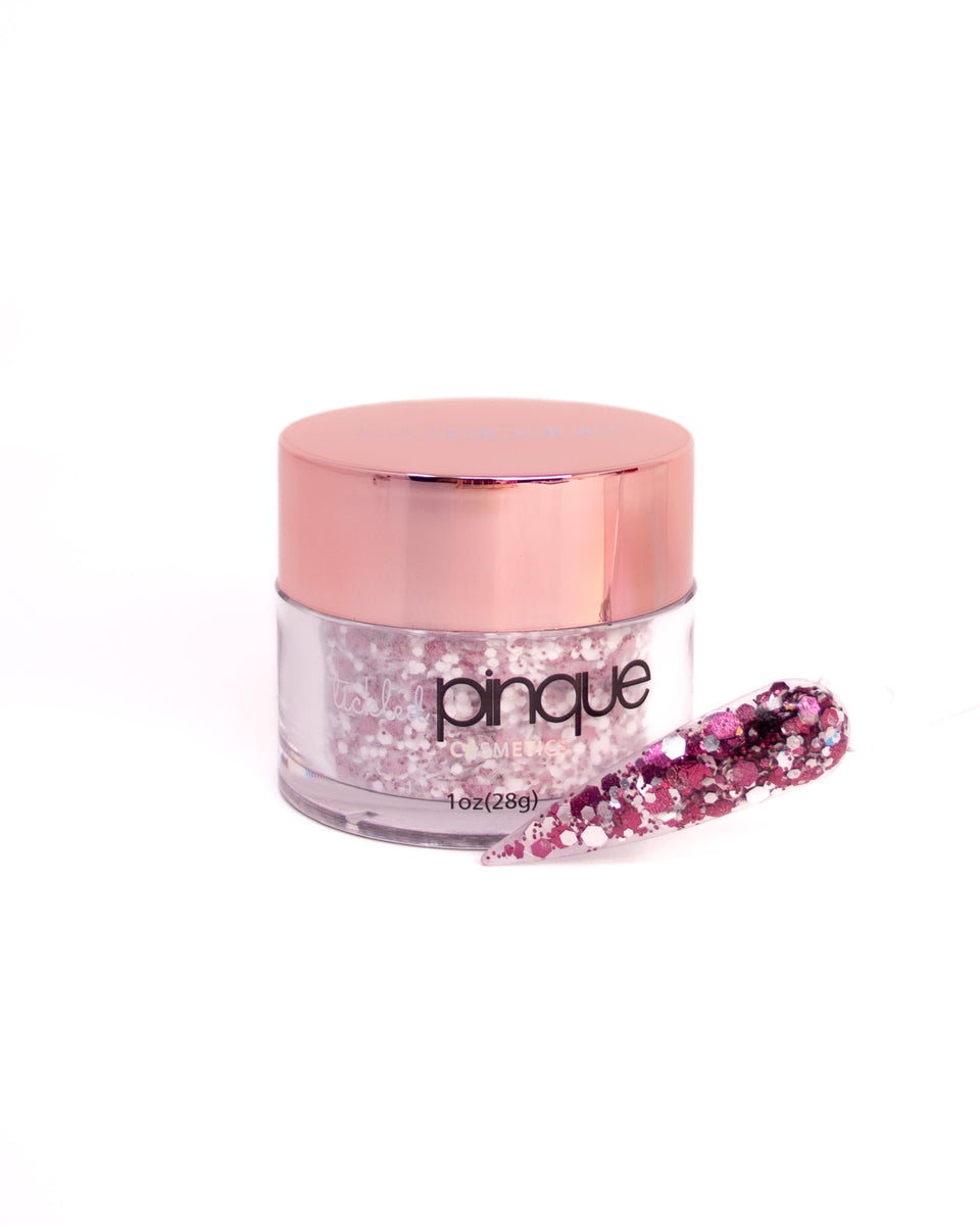 Glitter Acrylic Powder • 302 • Burgundy Mist Tickled Pinque Cosmetics