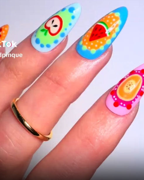 🍓🍋✨ Tutti Frutti Nail Art ✨🍊🍉