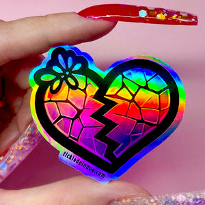 Holographic F*que Love Sticker
