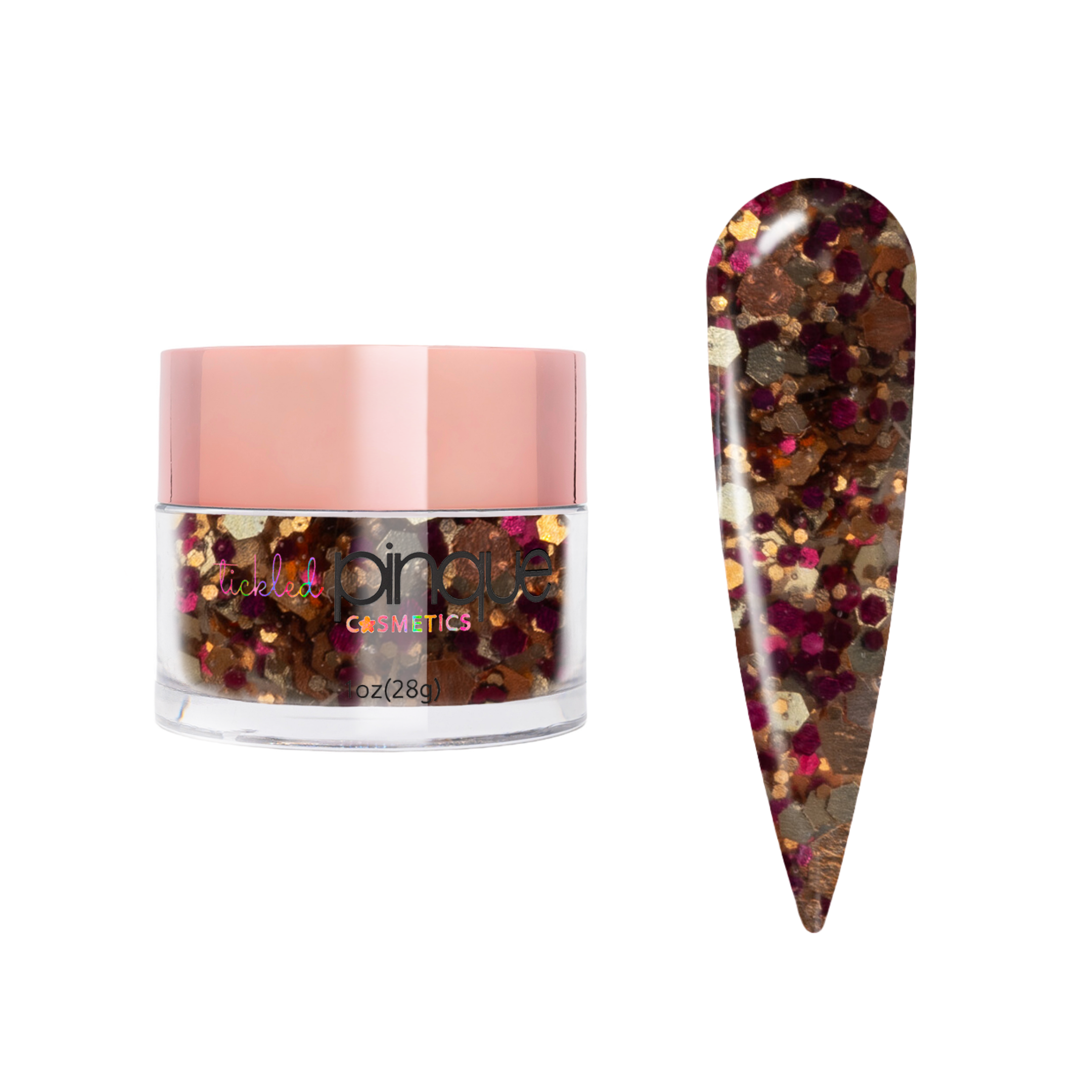 Fallin Cosmetics Glitter Acrylic Powder • 293 • Fallin' for You – Tickled Pinque Cosmetics