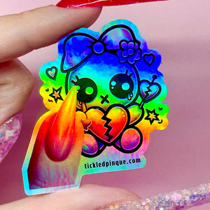 Holographic F*que Love Sticker