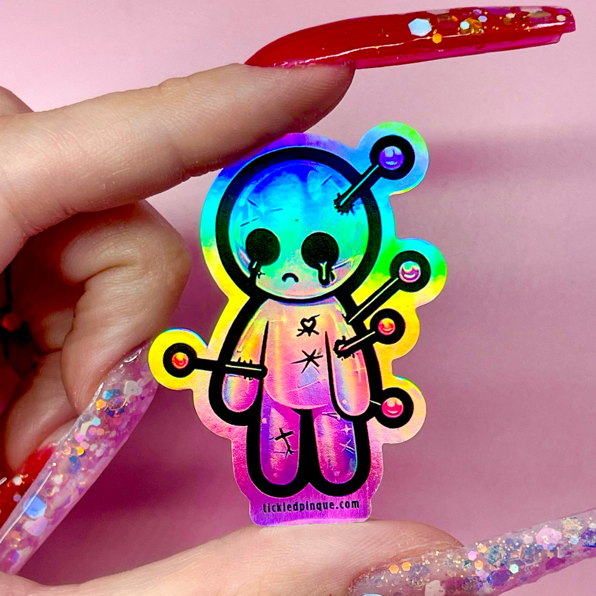 Tickled Sticker Holographic F*que Love Sticker – Tickled Pinque Cosmetics