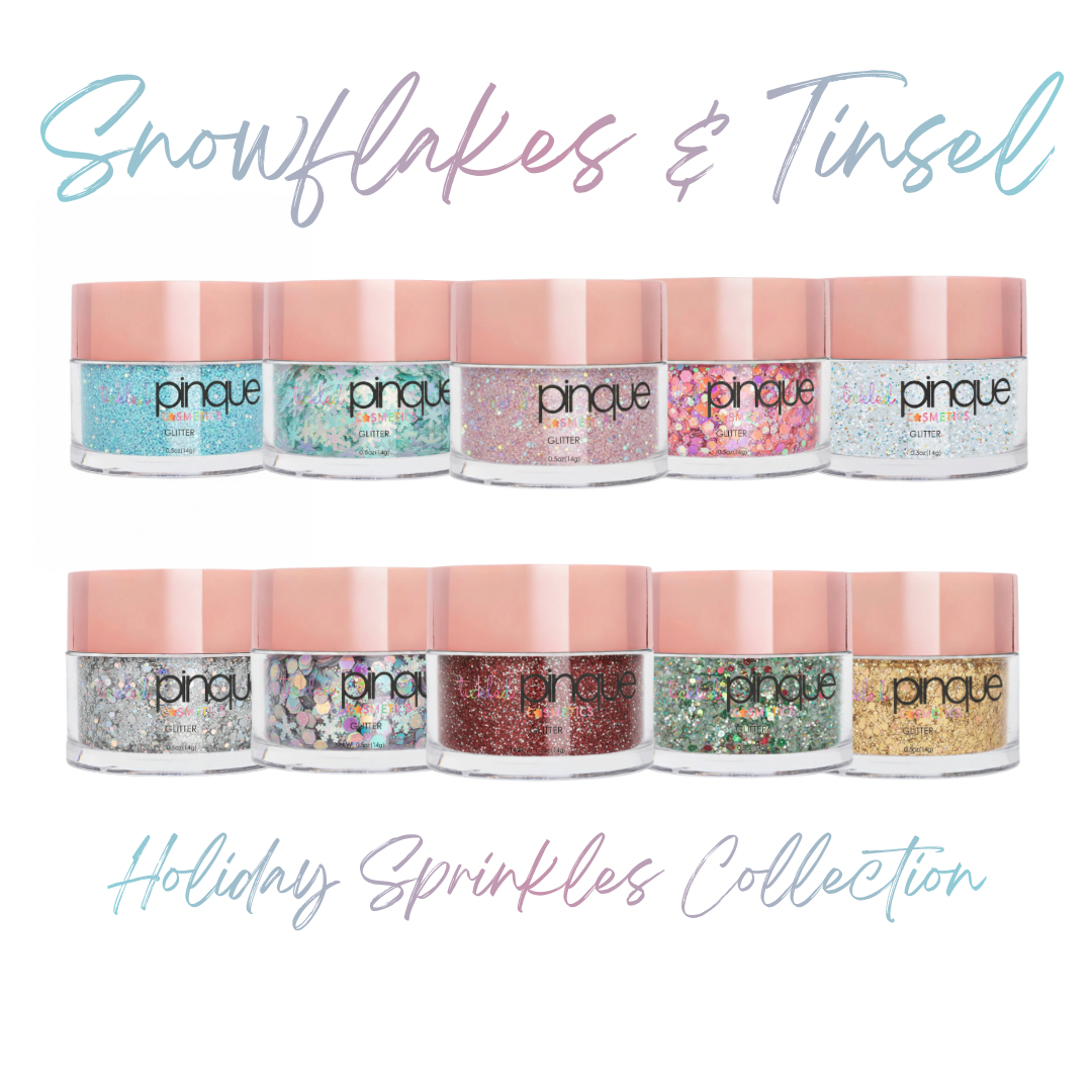 “Snowflakes & Tinsel” 
Holiday Sprinkles Collection • Set of 10