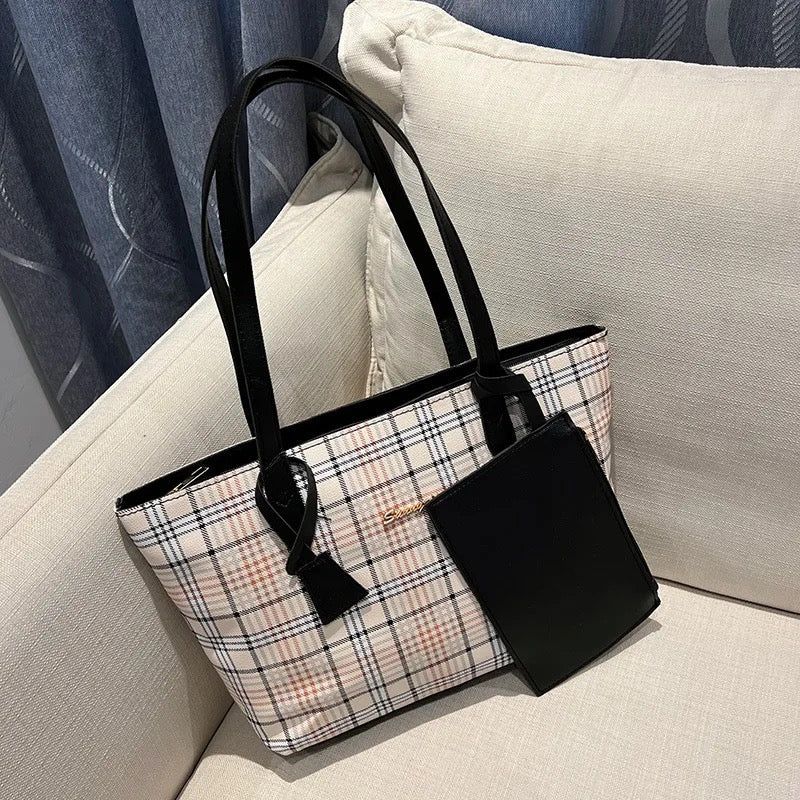 The Pinque Plaid Tote